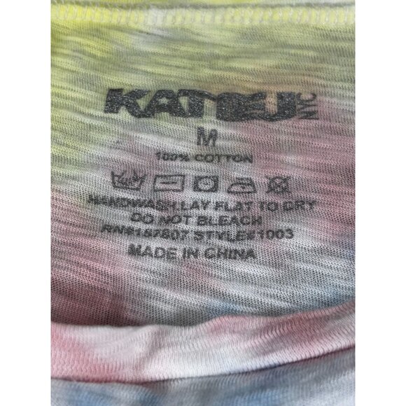 Tie-Dye Short-Sleeve Cotton T-Shirt By Katiej NYC M - Picture 4 of 7
